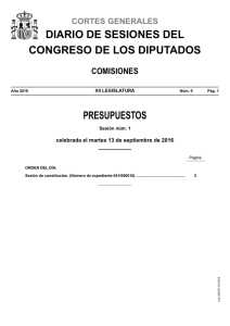 Diario de Sesiones de la Comisión de Presupuestos