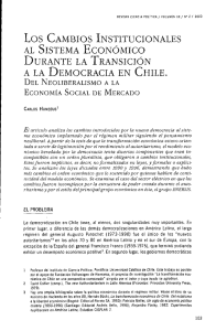 Los cambios institucionales al sistema económico durante la