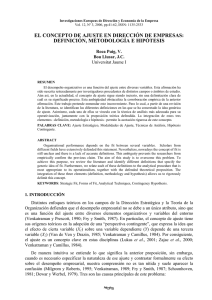 Ajuste Estrat&eacute;gico: Definici&oacute;n, Metodolog&iacute;a e Hip&oacute;tesis