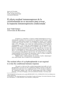 El efecto residual inmunosupresor de la ciclofosfamida no