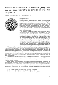 Análisis multielemental de muestras geoquímicas por