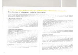 clasificar y extraer informaci&oacute;n relevante. Este know&mdash;how` se basa
