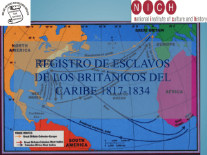 registro de esclavos de los británicos del caribe 1817-1834