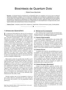 Biosíntesis de Quantum Dots - Universidad Pablo de Olavide, de