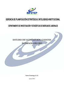 estudio de satisfacción clientes internos año 2013