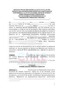 1 ESTATUTO TIPO DE ADECUACIÓN A LA LEY Nº 19.712, LEY