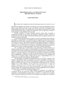 PROCEDENCIA DE LA ACCIÓN CIVIL EN EL PROCESO PENAL