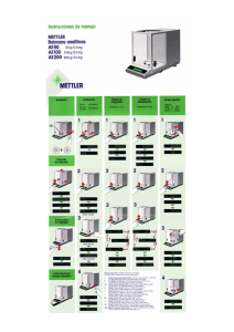 Instrucciones de manejo Balanzas analíticas AE50, AE100, AE200