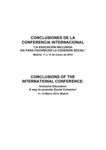conclusions cover - European Agency for Special Needs and