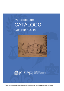 catálogo - Centro de Estudios Políticos y Constitucionales