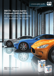 D8173 - Nuevo barniz Premium UHS de PPG. El barniz para
