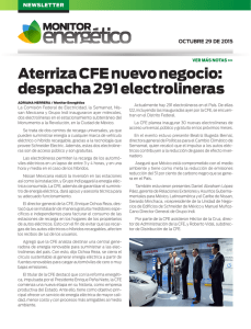 Aterriza CFE nuevo negocio: despacha 291 electrolineras