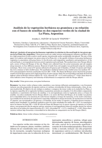 Análisis de la vegetación herbácea no gramínea y su relación con el