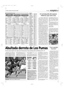 Abultada derrota de Los Pumas