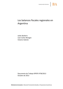 Los balances fiscales regionales en Argentina
