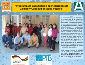 Primer curso Agua - Instituto Boliviano de Metrología