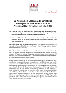 La Asociación Española de Directivos distingue a César Alierta, con