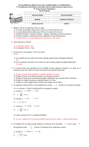 VII OLIMPIADA BOLIVIANA DE ASTRONOMIA Y ASTROFISICA 1