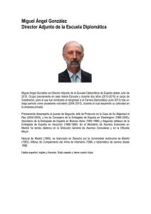 Miguel Ángel González Director Adjunto de la Escuela Diplomática