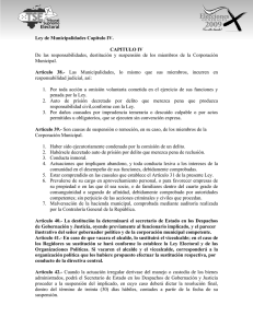 Ley de Municipalidades Capitulo IV. CAPITULO IV De las
