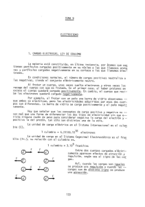 Page 1 TEMA 9 === I == ELECTRICIDAD 1. CARGAS ELECTRICAS