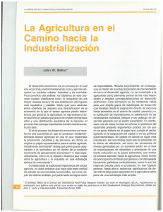 La agricultura en el camino hacia la industrialización