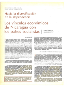 Los vínculos económicos de Nicaragua con los países socialistas