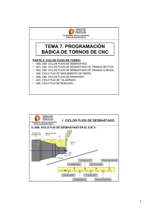 TEMA 7. PROGRAMACIÓN BÁSICA DE TORNOS DE CNC