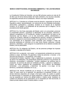 MARCO CONSTITUCIONAL EN MATERIA AMBIENTAL Y DE LOS