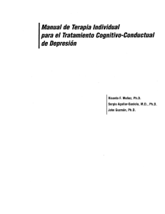Manual de Terapia Individual para el Tratamiento Cognitivo