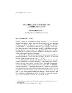 El emperador Tiberio en los "Annales" de Tácito
