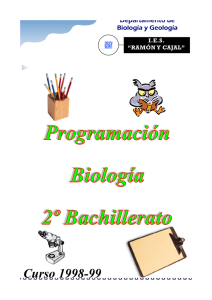 programación 2º biologia bachillerato