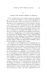 Catálogo del Archivo General de Simancas
