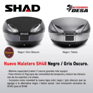 Nuevo Maletero SH48 Negro I Gris Oscuro.