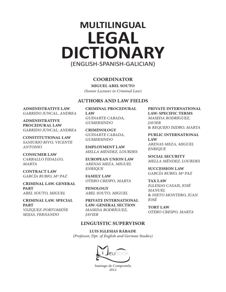 Legal Dictionary English Law