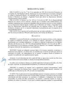 Resolución No. 36-2013 Responsabilidad Material a