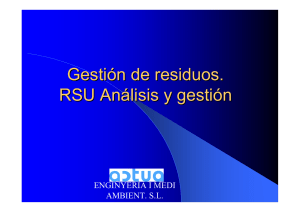 Gestión de residuos. RSU Análisis y gestión