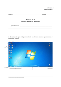 Práctica No. 1 Sistema Operativo Windows