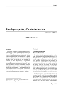 Pseudopercepción y Pseudoalucinación
