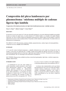 Compresión del plexo lumbosacro por plasmocitoma / mieloma