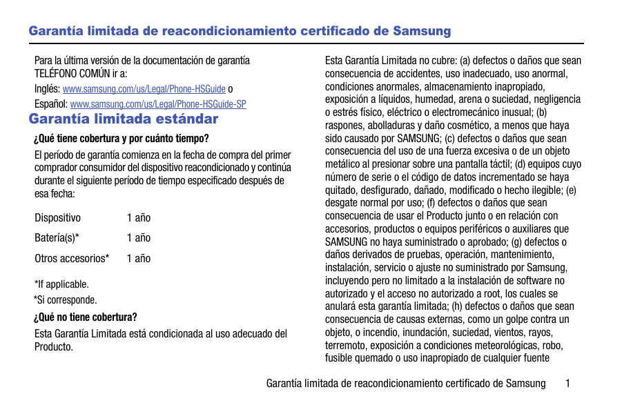 Garantia Limitada Estandar