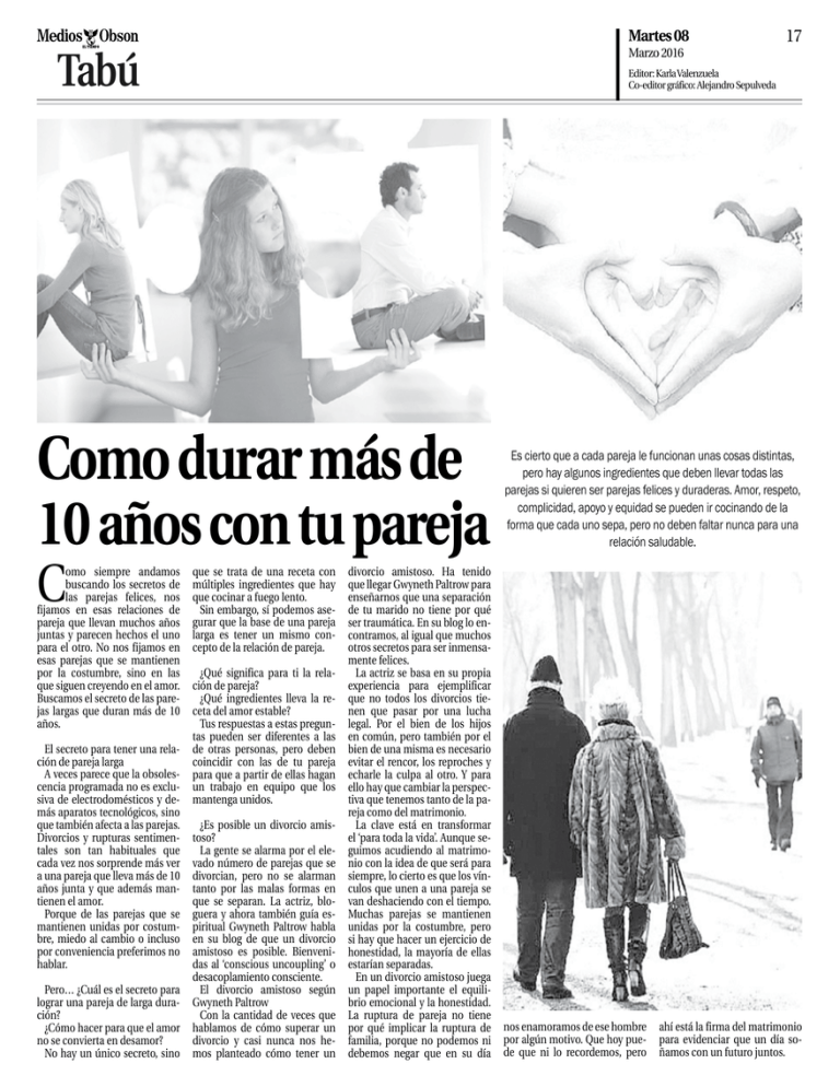 Como durar más de 10 años con tu pareja Como durar más de 10 años con tu pareja