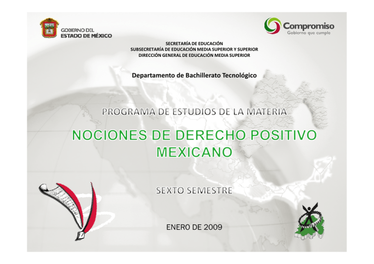 Nociones de Derecho Positivo Mexicano.