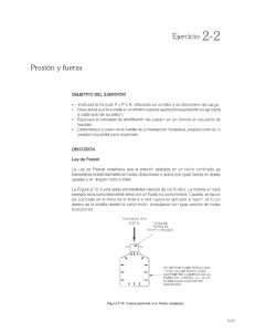 Ejercicio 2-2 Presión y fuerza