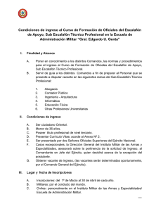 Condiciones de Ingreso al CFOEA Tec. Prof. EGR Mar 16