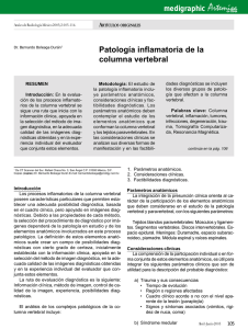 Patología inflamatoria de la columna vertebral