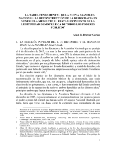 LA TAREA FUNDAMENTAL DE LA NUEVA ASAMBLEA NACIONAL