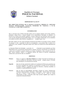 Doctrina Policial de Nicaragua: Disposici&oacute;n Oficial