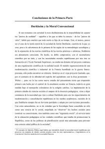 Conclusiones de la Primera Parte Durkheim y la Moral Convencional