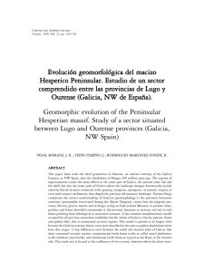 Evolución geomorfológica del macizo Hesperico Peninsular